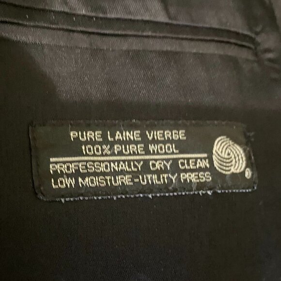Stuart Hughes Mens Black Blazer Jacket 42R Regular Single-Breasted Two-Button - Picture 16 of 16